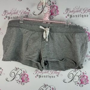 Bluecrush mini shorts booty y2k grey tie up waist Gray Drawstring Shorts